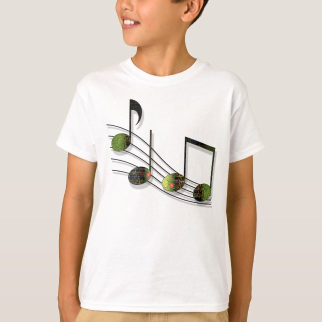 T-shirt Dubstep Notes Enfants et Baby Light Shirt (Devant)