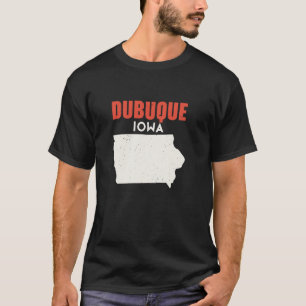 T-shirt Dubuque Iowa USA State America Travel Iowan
