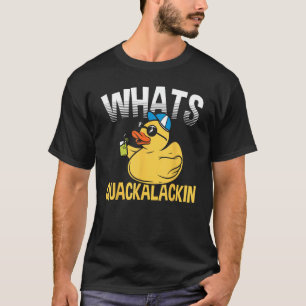 T-shirt Duck Blagues Whats Quackalackin Quack Canards En C