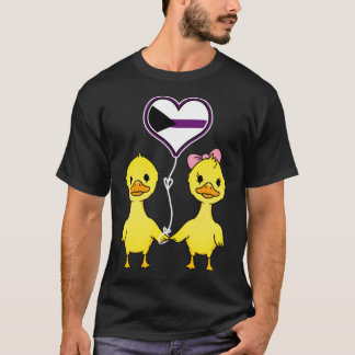 T-shirt Duck Couple Demisexual Pride labrador mamans labos