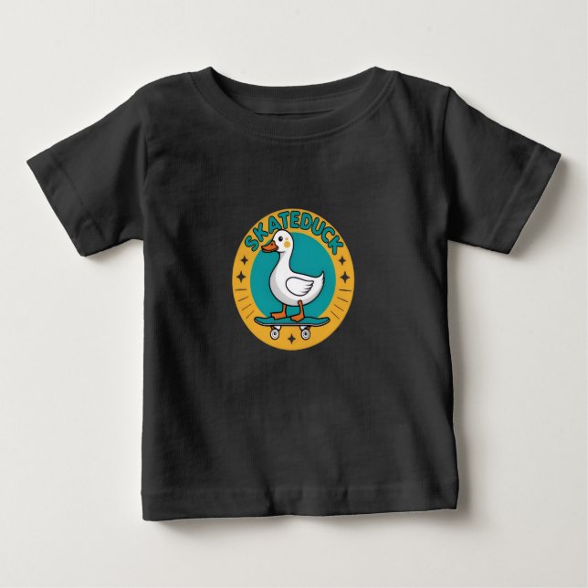 T-shirt Duck Skate Co. Cool Cartoon Skater (Devant)