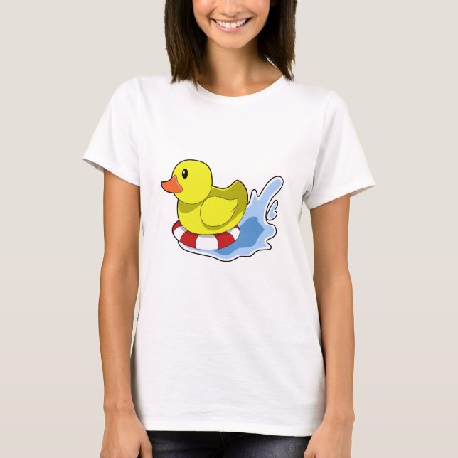 T-shirt Duck with Swim ring à Water.PNG (Devant)