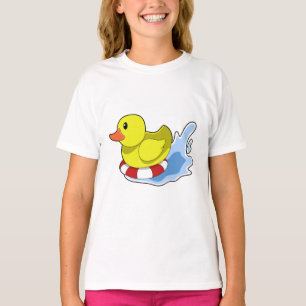 T-shirt Duck with Swim ring à Water.PNG
