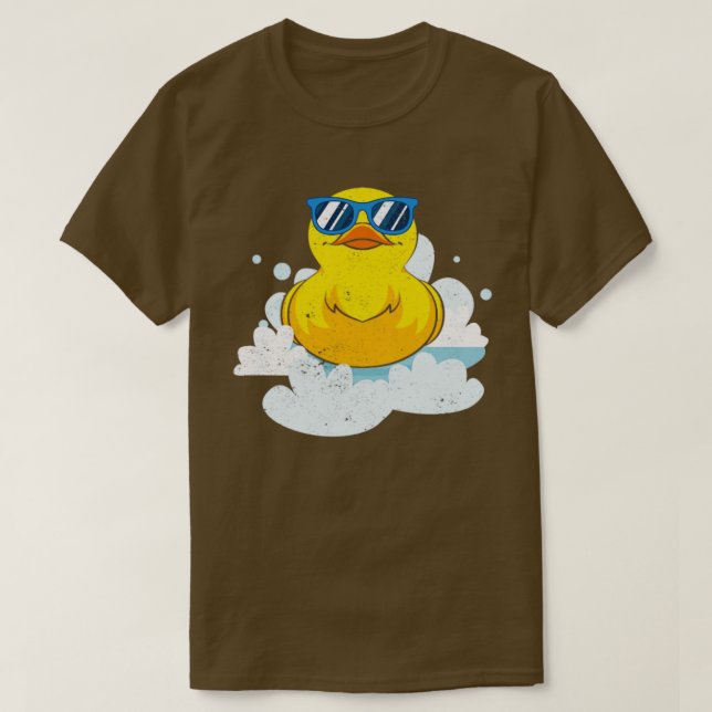 T-shirt Ducky Cool Duckling Funny Bath Toy Rubber Duck (Design devant)