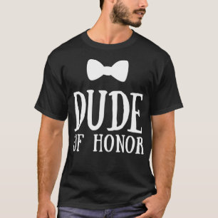 T-shirt Dude d'honneur Drôle Mariage Bow Cravate Graphique