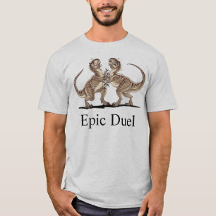 T-shirt Duel épique T-rex