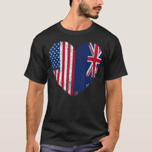 T-shirt Duel Heart Nouvelle-Zélande et citoyen duo américa