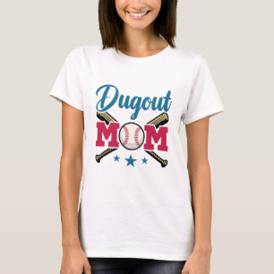 T-shirt Dugout Maman Baseball Parent T-Ball Tee Ball