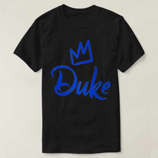 T-shirt Duke le Roi Bleu Couronne & Nom pour les hommes ap (Design devant)
