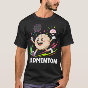 T-shirt Dumplings Jouent au Badminton Cuisine d'Enveloppem