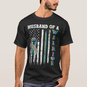 T-shirt D'Un Guerrier Metastatic Cancer Du Sein Drapeau Us