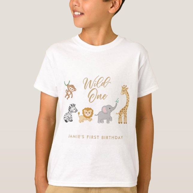 T-shirt d'un premier anniversaire sauvage (Devant)