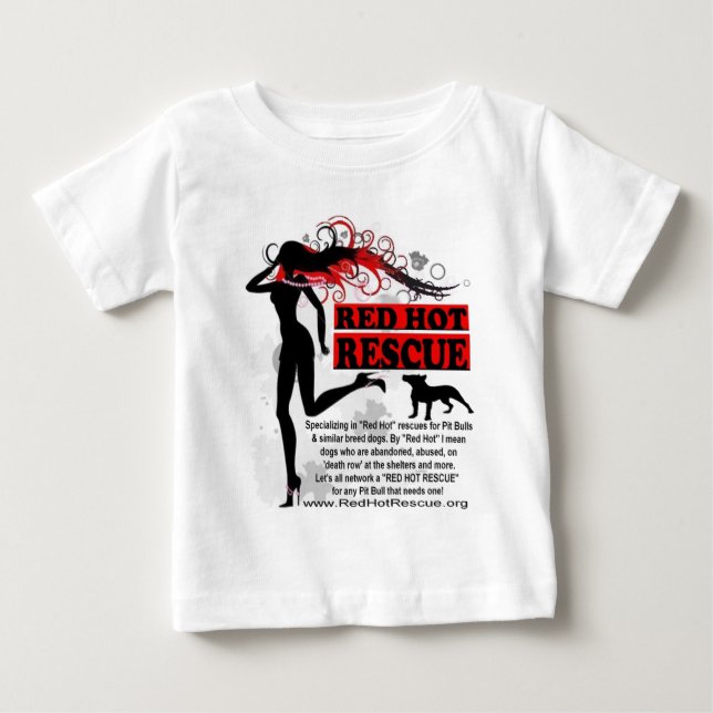 T-shirt d'un rouge ardent de bébé de délivrance - (Devant)