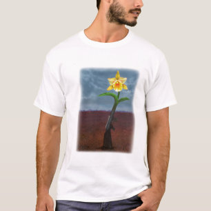 T-shirt d'une arme à feu à une fleur