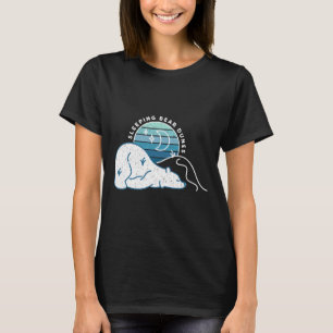 T-shirt Dunes de l'ours au sommeil minimal Retro Sunset Mi