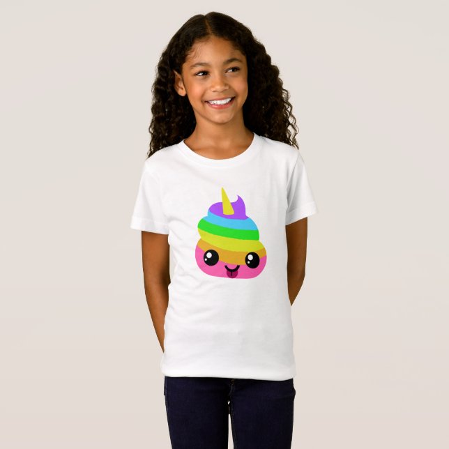 T-Shirt Dunette d'Emoji de licorne (Devant entier)