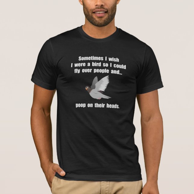 T-shirt Dunette d'oiseau sur la tête (Devant)