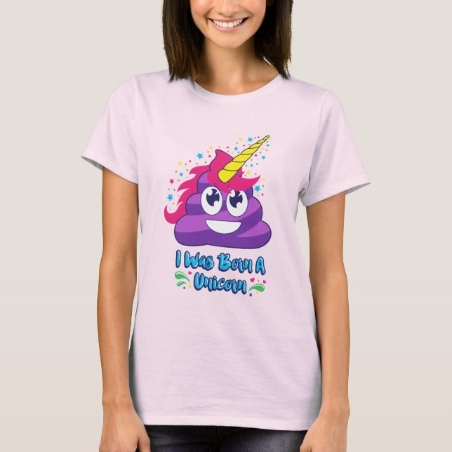 T-shirt Dunette née d'Emoji de licorne (Devant)