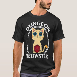 T-shirt Dungeon Meowster D20 Dice Pen & Papier Rôle Jouer 