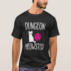 T-shirt Dungeon Meowster Rpg Tablet Jeu Rôle Dm Jouer