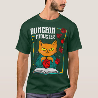 T-shirt Dungeon Meowster RPG Tabletop Gaming DM Role