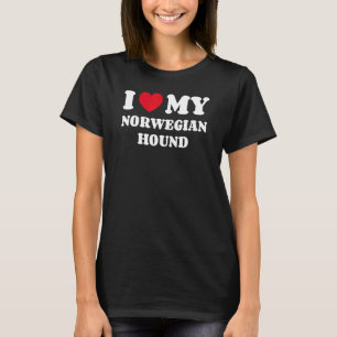 T-shirt Dunker J'Aime Ma Hound Norvégienne