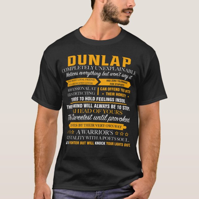 T-shirt DUNLAP complètement inexplicable (Devant)