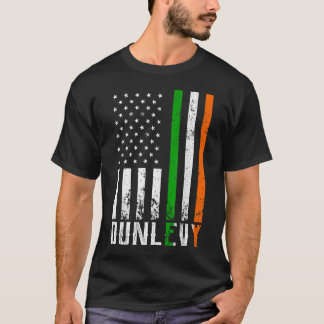 T-shirt DUNLEVY - Drapeau irlandais Famille américaine Dra