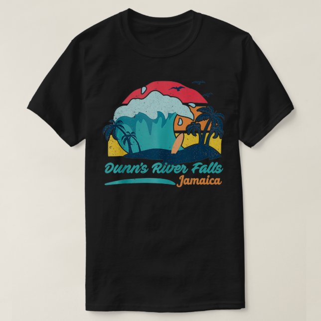 T-shirt Dunns River Falls Jamaica Beach Summer Surfing Pal (Design devant)