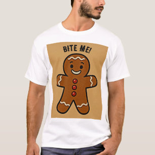 T-shirt Duo Comique en Pain d'Épices : Mords-moi