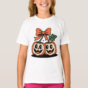 T-shirt duo de citrouilles Halloween pour enfants