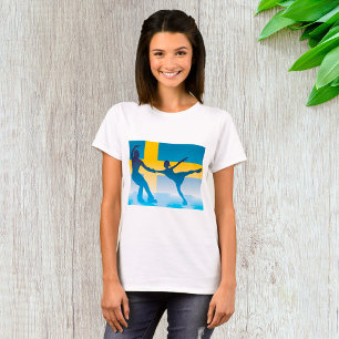 T-shirt Duo Suédois de Patinage sur glace Silhouette