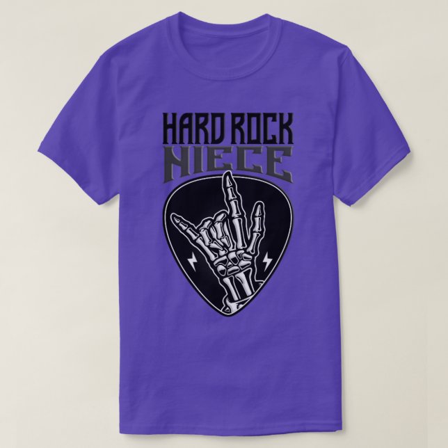 T-shirt Dur Rock Niece Rock Main Sign1 (Design devant)