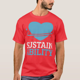 T-shirt Durabilité Grand Beau Coeur Bleu Avec Étoiles