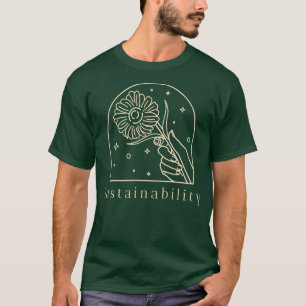 T-shirt Durabilité Pose À La Main Une Fleur