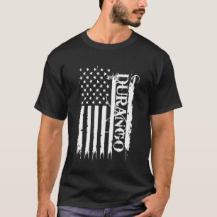 T-shirt Durango États-Unis en détresse avec drapeau améric