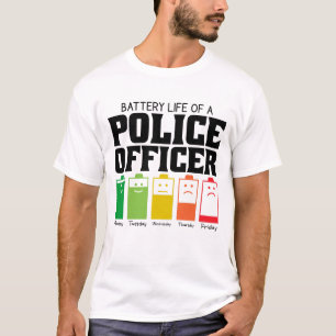 T-shirt Durée De Vie Battue D'Un Policier