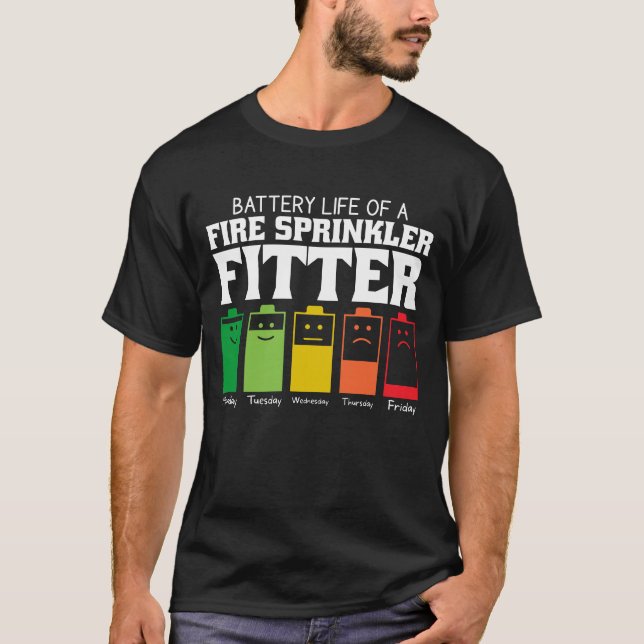 T-shirt Durée De Vie De La Batterie D'Un Fitter D'Étincell (Devant)