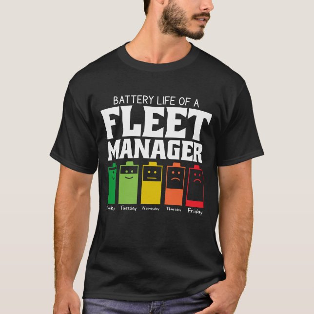 T-shirt Durée De Vie De La Batterie D'Un Gestionnaire De F (Devant)