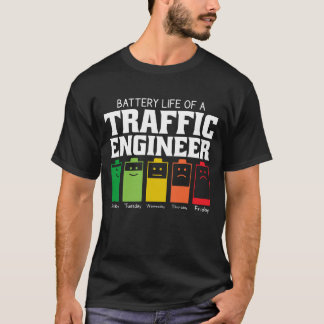T-shirt Durée De Vie De La Batterie D'Un Ingénieur De Traf