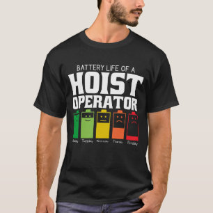 T-shirt Durée De Vie De La Batterie D'Un Opérateur D'Hoist