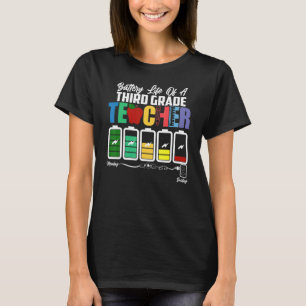 T-shirt Durée de vie de la batterie d'un professeur de tro
