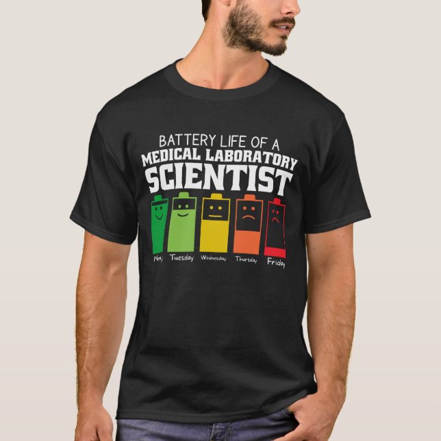T-shirt Durée De Vie De La Batterie D'Un Scientifique De L (Devant)