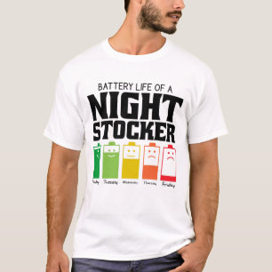 T-shirt Durée De Vie De La Batterie D'Un Stocker De Nuit