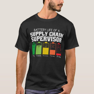 T-shirt Durée De Vie De La Batterie D'Un Superviseur De Ch