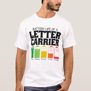 T-shirt Durée De Vie De La Batterie D'Un Transporteur Lett
