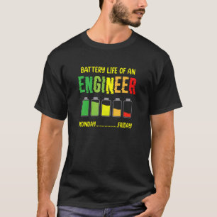 T-shirt Durée De Vie De La Batterie D'Une Semaine D'Ingéni