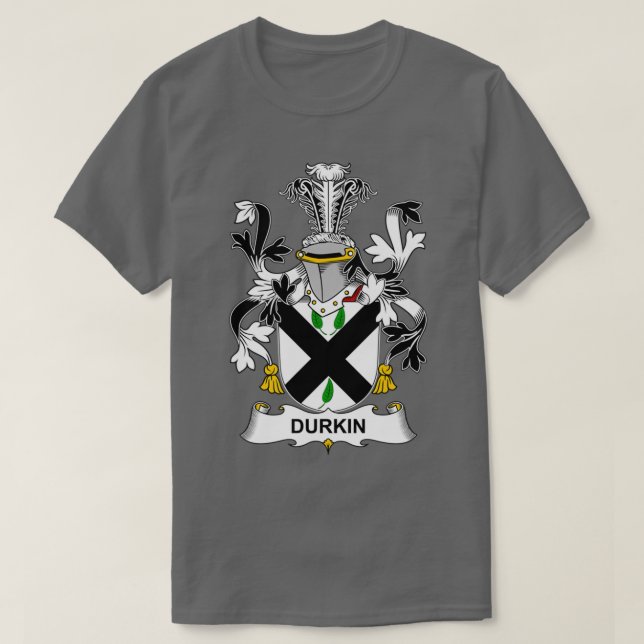 T-shirt Durkin Coat of Arms Family Crest  (Design devant)