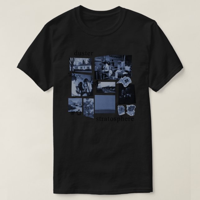 T-shirt Duster Stratosphere Navy Blue Collage Classic T-Sh (Design devant)