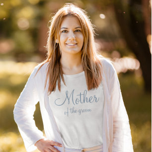 T-shirt Dusty Blue Calligraphie Mère de la chambre